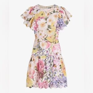Express Floral Mini Dress - Pink, Yellow, Purple.  Size XS